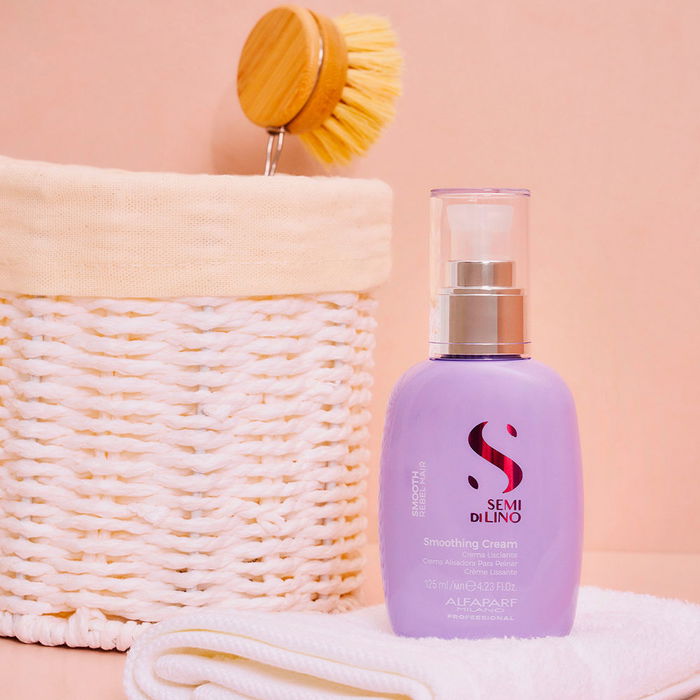 Alfaparf Milano SEMI DI LINO SMOOTH Crème Lissante 125 ml Anti-Frisottis Protection Chaleur