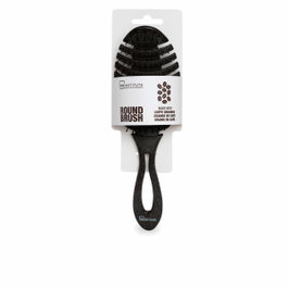 IDC Institute Cepillo Desenredante Biodegradable Round Brush en Fibres Végétales, Pics Flexibles pour Démêlage Doux, Design Ergonomique pour Cheveux (Brosse Ronde)