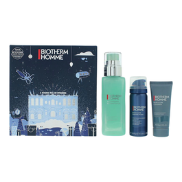 Biotherm Homme Coffret Skincare 3 Produits : Gel Hydratant Aquapower 75 ml, Gel Nettoyant Purifiant 40 ml, Mousse à Raser 50 ml