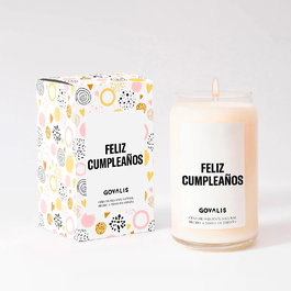 Govalis Vela Anniversaire Parfumée "Viva la Vida" - 500 g, Notes Fruitées, Vanille, Caramel, avec Dédicace Personnalisable