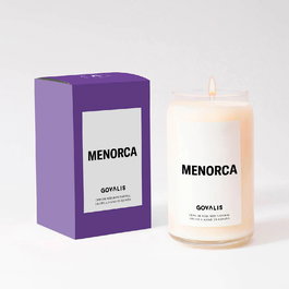 Govalis Bougie parfumée Vela Menorca 500 g - Notes de cèdre, fleurs blanches et citron pour ambiance apaisante, décoration maison