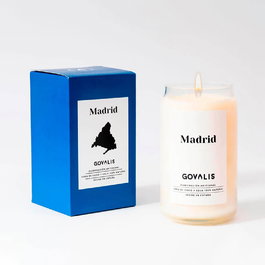 Govalis Vela Madrid 500 g - Bougie parfumée décorative aux notes d'ambre, clou de girofle, cèdre et santal pour relaxation à la maison