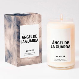 Govalis Bougie Parfumée Vela Angel De La Guarda 500 g - Aromathérapie pour la Protection et la Paix avec Notes de Bergamote, Salvia, Azahar, Lotus, Cèdre, Camomille et Géranium