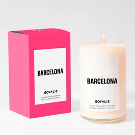 Govalis Vela Barcelona 500 g - Bougie parfumée aux notes fruitées, de pêche, vanille et lait de coco pour la maison