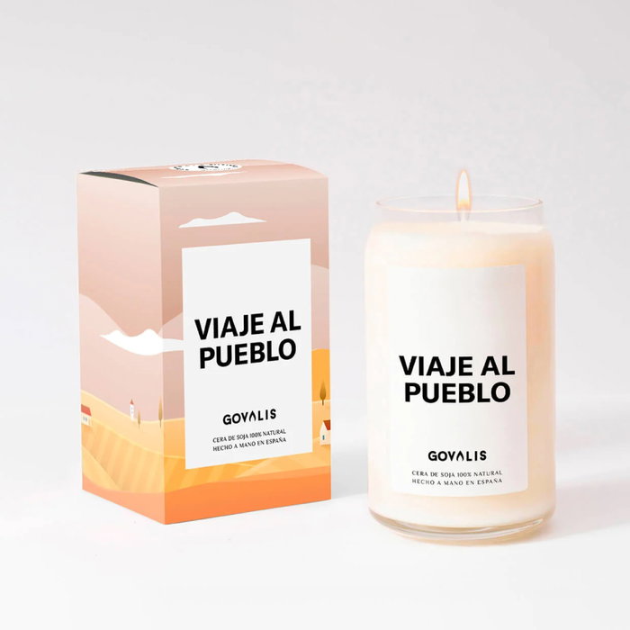 Govalis Bougie parfumée Vela Viaje Al Pueblo 500 gr - Souvenirs, lait, chocolat, vanille Govalis Bougie parfumée Vela Viaje Al Pueblo 500 gr - Souvenirs, lait, chocolat, vanille