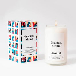 Govalis Vela Parfumée Gracias Mama 500 g - Cadeau Sentimental pour la Fête des Mères, avec Notes Florales de Jasmin, Lys, Rose et Musc