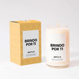 Govalis Vela Aromática Brindo Por Ti 500 g - Bougie parfumée Yuzu, Gingembre, Petit Bigaradier, Freesia, Glycine, Musc, Ambre et Bois