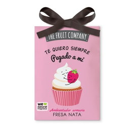 The Fruit Company Ambientador Armario Fraise & Crème - Parfum de Bonbon à la Fraise, Vanille et Caramel - Désodorisant Textile