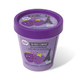 The Fruit Company Crème Corps à la Mûre Texture Yaourt 200 g avec Aloe Vera et Beurre de Karité - Hydratation et Parfum Fruité