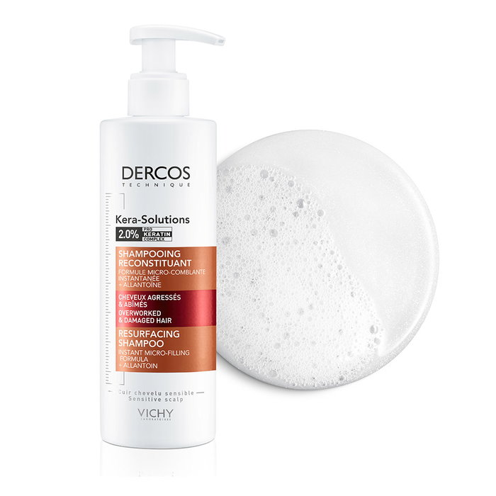 Vichy Shampoing Dercos Kera Solutions Réparateur Cheveux Secs et Abîmés 250 ml