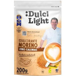 DULCILIGHT Édulcorant Brun Sucre Zéro Doypack 200g