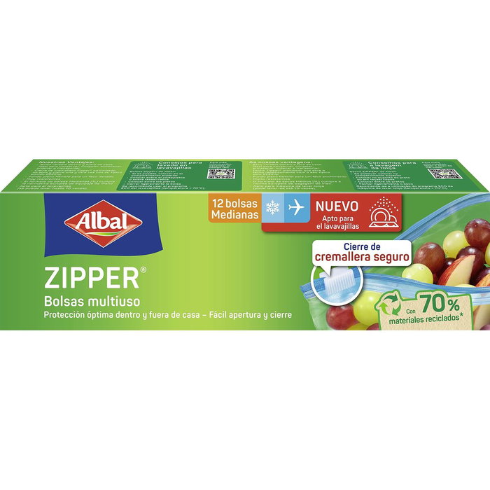 Albal Sacs Hermétiques Polyvalents 1 L (Lot de 12)