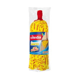Vileda Suave tête de serpillière douce avec 30 % de microfibres, jaune