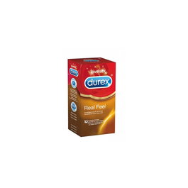 Durex - Préservatifs Sensation Réelle, 12 pièces, Sans latex, Sensation Naturelle