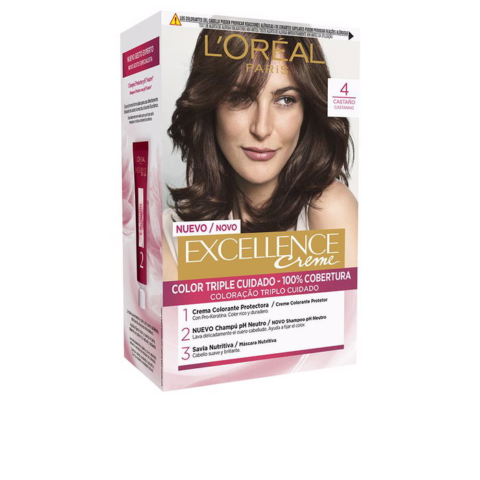 L'Oréal Paris Excellence Teinture Crème #4 Brun 192 ml