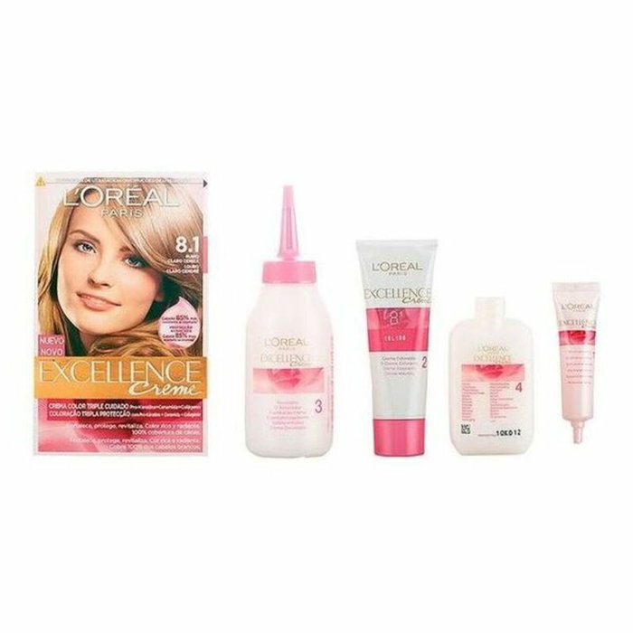 L'Oréal Paris Excellence Crème #8.1 Blond Cendré Clair, 192 ml