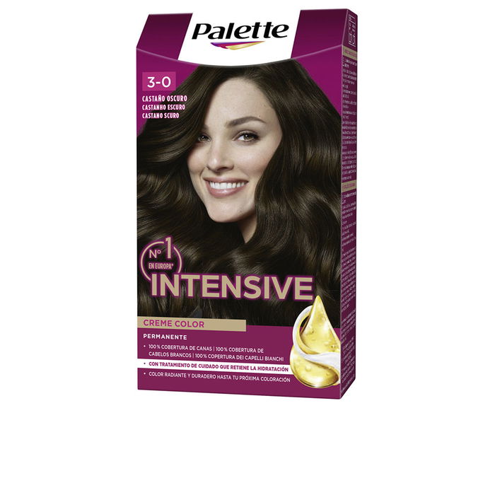 Palette Coloration Permanente Intensive #3 Brun Foncé 1 u - Schwarzkopf, Couverture Gris, Brillance Intense, Cheveux Doux Palette Coloration Permanente Intensive #3 Brun Foncé 1 u - Schwarzkopf, Couverture Gris, Brillance Intense, Cheveux Doux