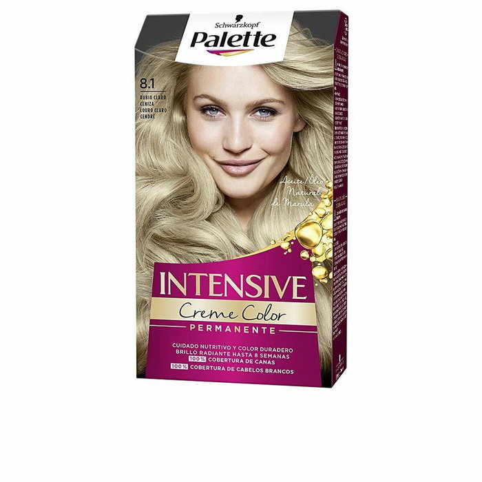 Palette Intensive 8.1-blond cendré clair, Teinture Permanente Crème
