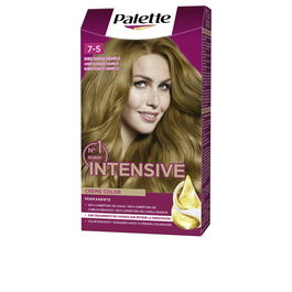 Palette Coloration Permanente Intensive Crème 7.5 Blond Doré Caramel - Couverture Gris, Longue Durée, Brillance Éclatante, 1 u