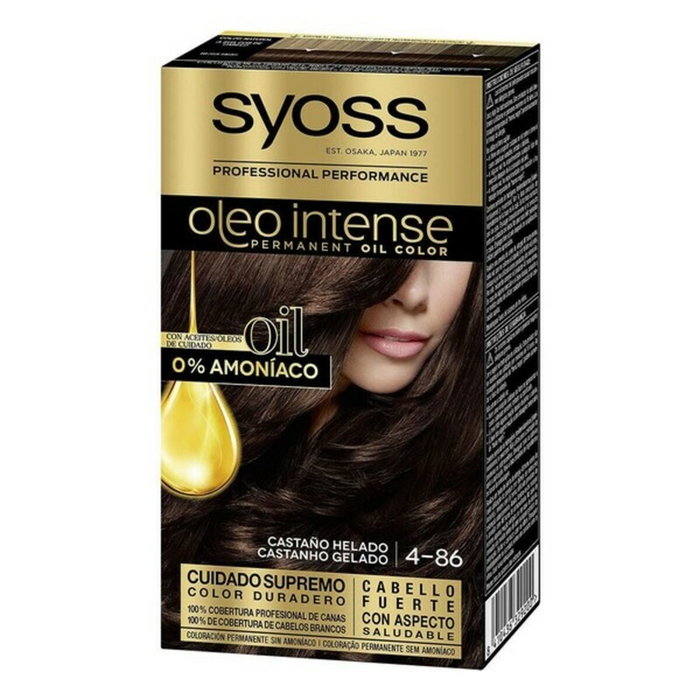 Syoss OLEO INTENSE Coloration sans ammoniaque 4.86-brun glacé (Pack de 5)