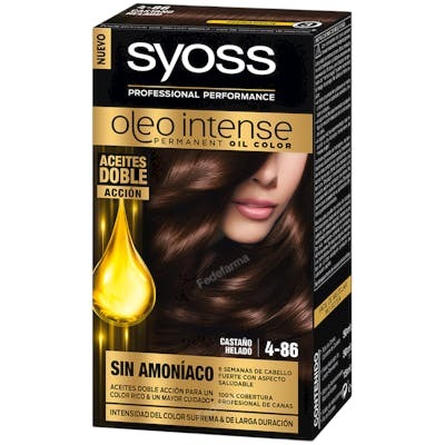 Syoss OLEO INTENSE Coloration sans ammoniaque 4.86-brun glacé (Pack de 5)