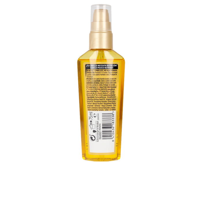Schwarzkopf Mass Market GLISS HAIR REPAIR Huile Élixir Soin Cheveux 75 ml
