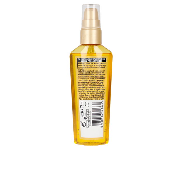 Schwarzkopf Mass Market GLISS HAIR REPAIR Huile Élixir Soin Cheveux 75 ml