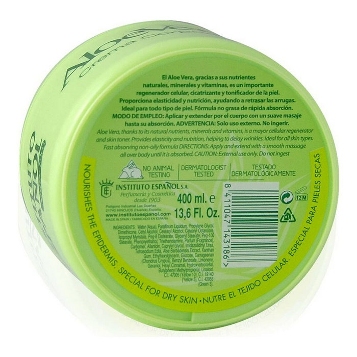 Instituto Español Crème pour le corps Aloe Vera 400 ml