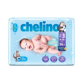 Chelino Pañal Infantil Tumbado T3 4-10kg 36 unités
