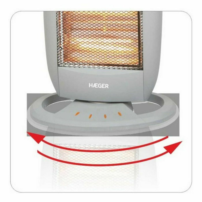 Haeger HH-120.002A Chauffage d'Appoint Halogène 1200 W Blanc Haeger HH-120.002A Chauffage d'Appoint Halogène 1200 W Blanc