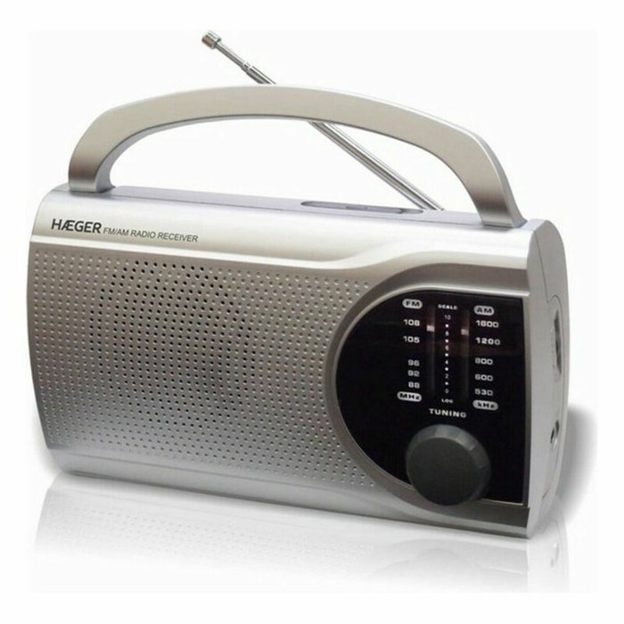Radio AM/FM Haeger PR-BIB.004B Gris Radio AM/FM Haeger PR-BIB.004B Gris