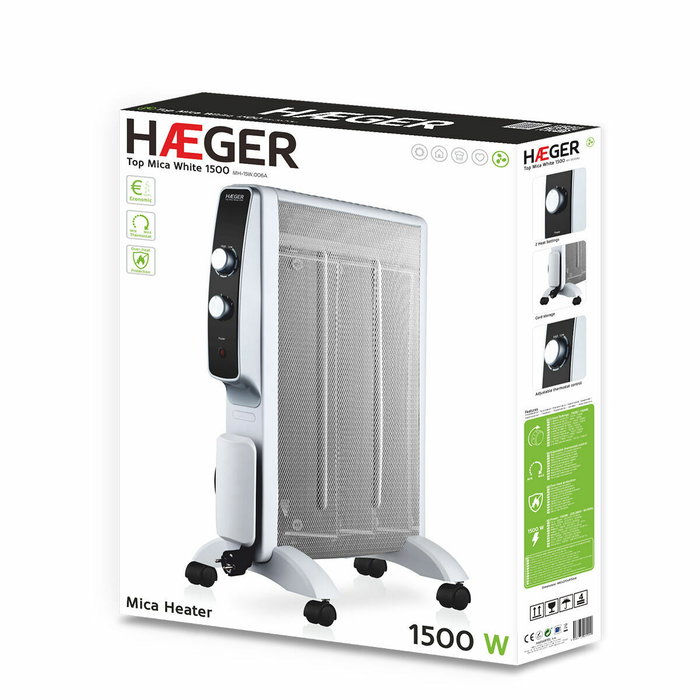 Haeger MH-15W.006A Chauffage Blanc 1500 W Haeger MH-15W.006A Chauffage Blanc 1500 W