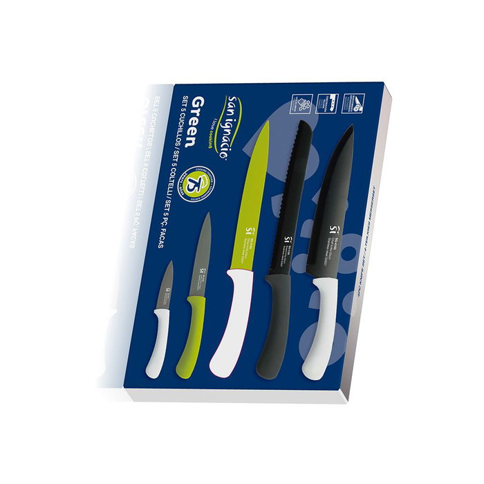 Ensemble de Couteaux San Ignacio green sg4165 Acier inoxydable Gris