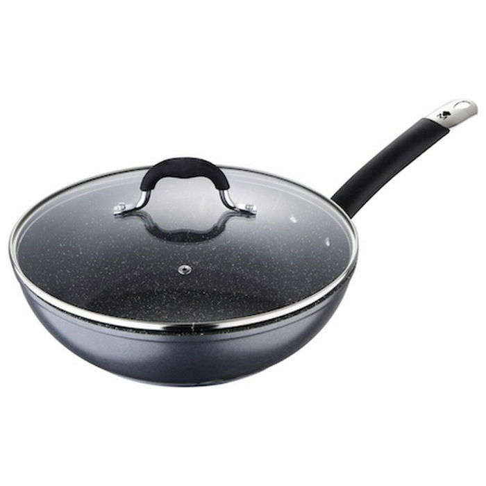 Wok Masterpro Gris Aluminium Aluminium forgé (Ø 28 cm) Wok Masterpro Gris Aluminium Aluminium forgé (Ø 28 cm)