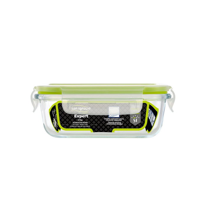 San Ignacio Expert Boîte hermétique rectangulaire en borosilicate 370 ml, compatible lave-vaisselle, Sg-4700 San Ignacio Expert Boîte hermétique rectangulaire en borosilicate 370 ml, compatible lave-vaisselle, Sg-4700