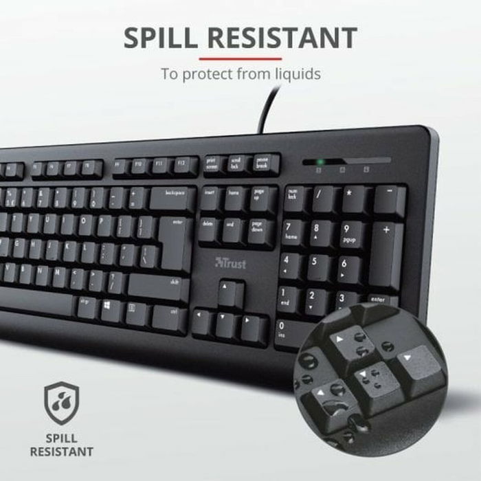 Clavier Trust TK-150 Noir Espagnol Qwerty
