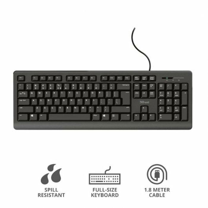 Clavier Trust TK-150 Noir Espagnol Qwerty