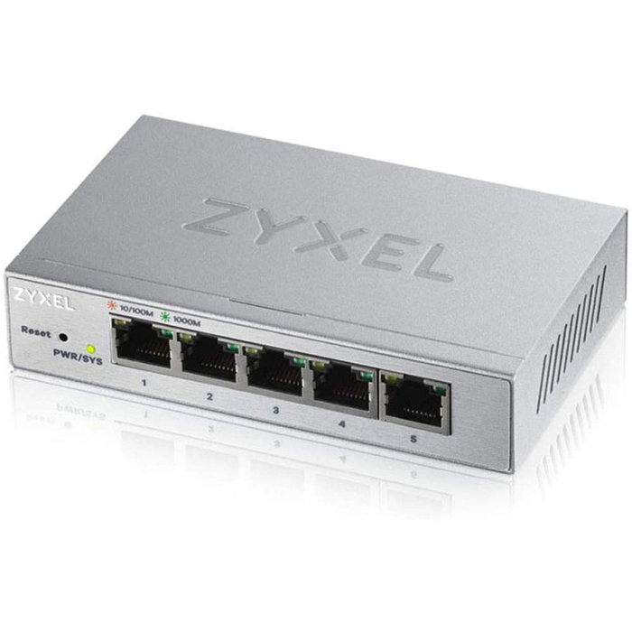 Zyxel Switch Géré 5 Ports Gigabit GS1200-5 QoS VLAN Bureau Silencieux Zyxel Switch Géré 5 Ports Gigabit GS1200-5 QoS VLAN Bureau Silencieux