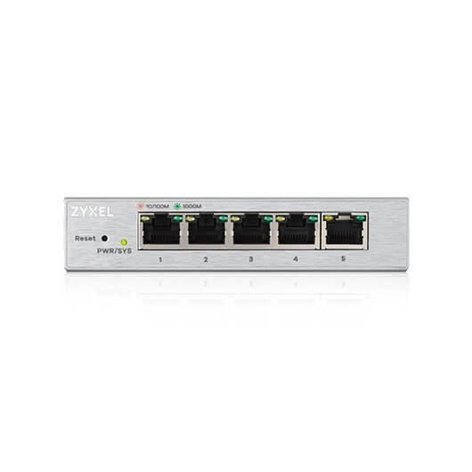 Zyxel Switch Géré 5 Ports Gigabit GS1200-5 QoS VLAN Bureau Silencieux Zyxel Switch Géré 5 Ports Gigabit GS1200-5 QoS VLAN Bureau Silencieux