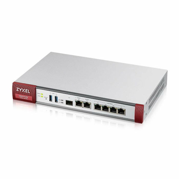 Zyxel USG Flex 200 Pare-feu UTM - Débit pare-feu 1,8 Gbit/s, VPN 450 Mbit/s, 4 ports Gigabit, 2 ports USB, slot SFP, sécurité IPSec/SSL