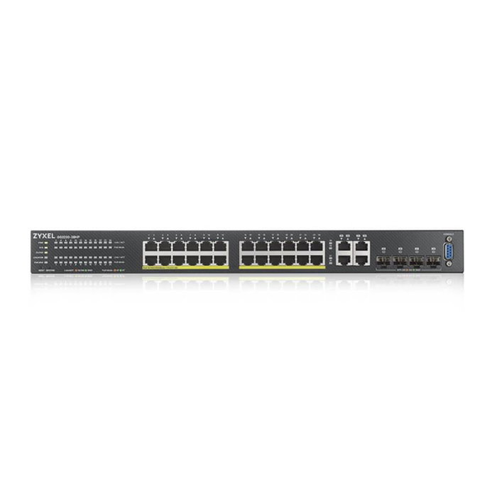 Zyxel GS2220-28HP-EU0101F Switch Géré L2 24 Ports Gigabit PoE 4 Ports SFP 56 Gbit/s Zyxel GS2220-28HP-EU0101F Switch Géré L2 24 Ports Gigabit PoE 4 Ports SFP 56 Gbit/s