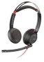 Poly Blackwire 5220 Micro-casque Binaural USB-A et 3,5 mm Noir et Rouge