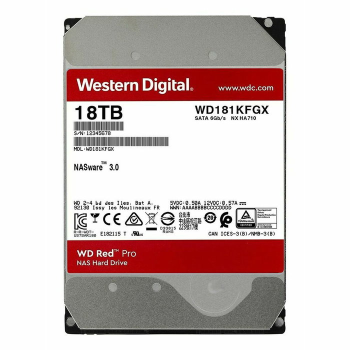 Western Digital WD181KFGX 18 To 7200 rpm 3,5 pouces Western Digital WD181KFGX 18 To 7200 rpm 3,5 pouces