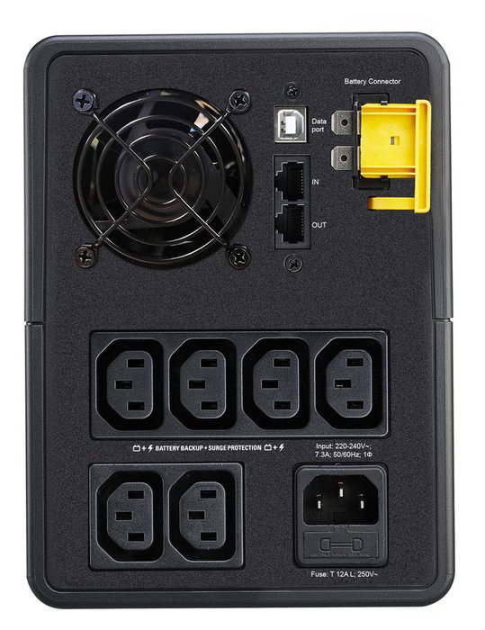 APC Onduleur Back-UPS 1600VA / 900W AVR, 230V, 6 Prises IEC C13, Protection USB et Réseau, Noir