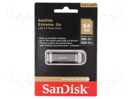 SanDisk Extreme GO 64GB USB 3.2 Noir, Argent