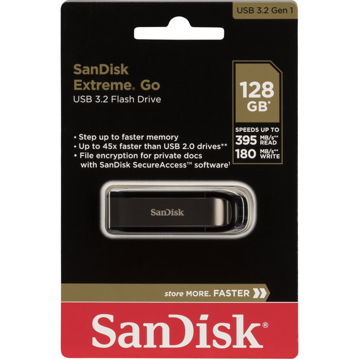 SanDisk Cruzer Extreme Go 128 Go USB 3.2 SDCZ810-128G-G46 SanDisk Cruzer Extreme Go 128 Go USB 3.2 SDCZ810-128G-G46