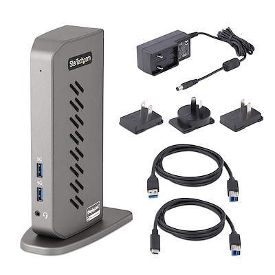 StarTech.com Station d'accueil universelle hybride USB-C et USB-A DK30A2DHUUE - Double moniteur 4K 60 Hz HDMI/DisplayPort - 6 ports USB-A, Gigabit Ethernet - Windows/Mac