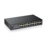 Zyxel GS1100-24E Switch Gigabit Ethernet non administré 24 ports, montage rack/mural, noir