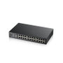 Zyxel GS1100-24E Switch Gigabit Ethernet non administré 24 ports, montage rack/mural, noir