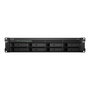 Synology RS1221+/RS1221RP+ Rack 2U NAS serveur de stockage AMD Ryzen V1500B 4Go DDR4 8 baies SATA ports RJ-45 USB 3.2 eSATA